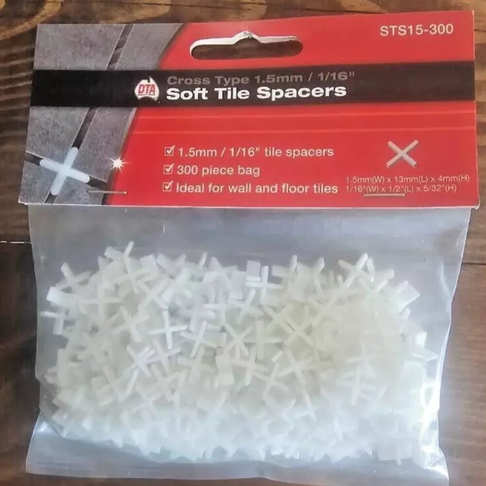 DTA Soft Tile Spacers STS15-300 (1.5mm/1/16")